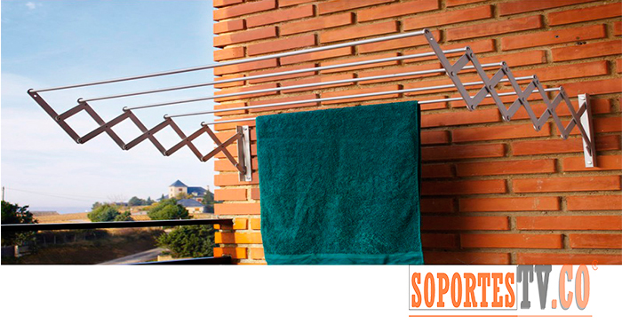 Pared Patio Tendedero De Ropa Casero Tendedero Extensible